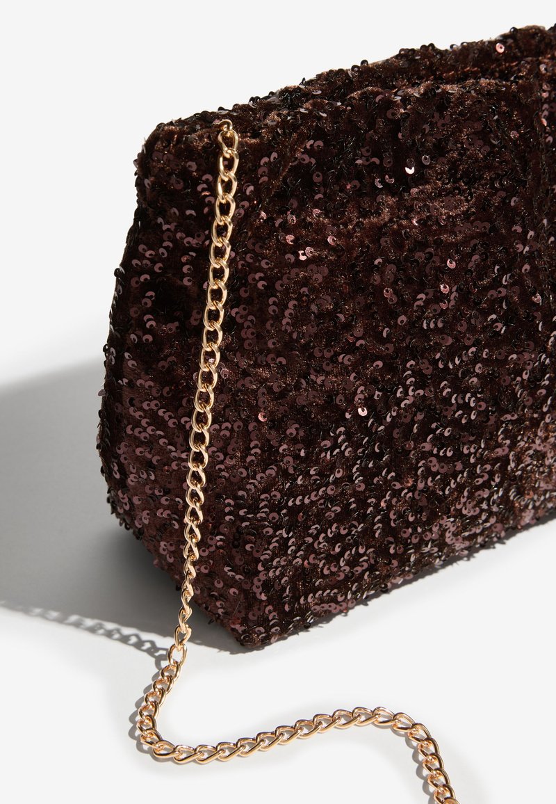 Pochette soirée à main femme - paillettes - OR DOREE CHAMPAGNE Jaune