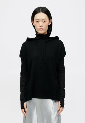 HOODED TANK - Camisola - black patent