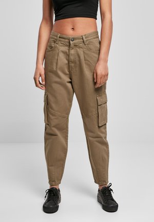 LADIES BALLON FIT CARGO TWILL PANTS - Cargobyxor - khaki