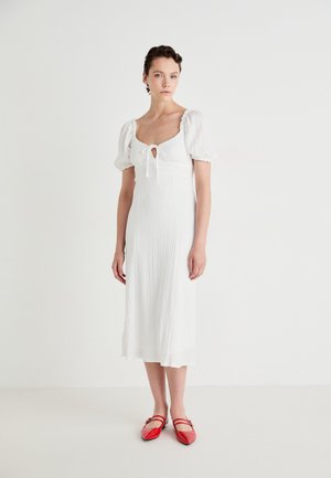 PUFF SLEEVE MIDI DRESS - Kasdienė suknelė - offwhite