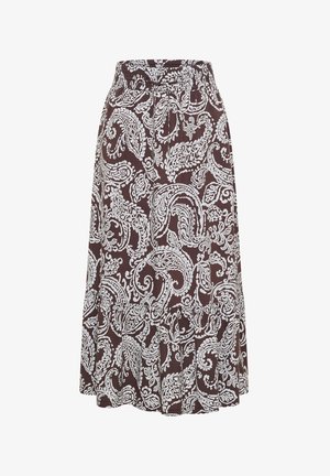 Cecil, MAXI-ROCK MIT FLORALEM MUSTER - A-lijn rok - brown cacao