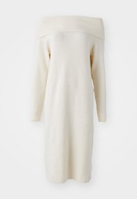 VMBOOM OFF SHOULDER DRESS - Vestido de punto - birch melange