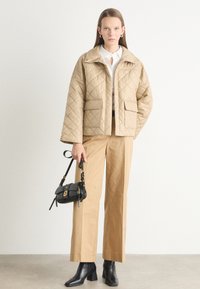 GANT QUILTED JACKET - Ελαφρύ μπουφάν - dark khaki