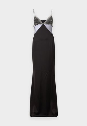 David Koma TRIANGLE CRYSTAL BRA EMBROIDERY GOWN - Gallakjole - black/silver