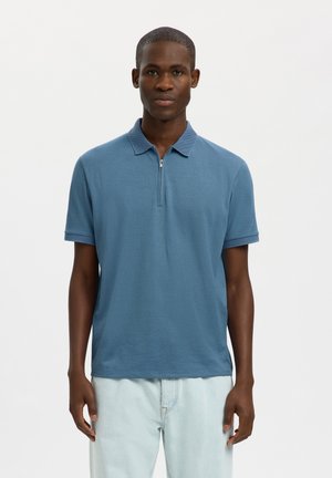 Selected, SLHFAVE ZIP - Polokošeľa - blue mirage