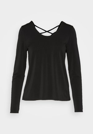 ONLY ONLREBA CROSS BACK - Μπλούζα με μακριά μανίκια - black