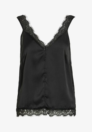 VILA, TOP VISOFIE V-AUSSCHNITT - Top - black