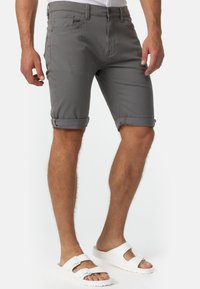 INDICODE JEANS VILLEURBANNE - Denim shorts - pewter