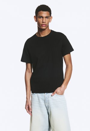 Weekday BOXY HEAVYWEIGHT - T-shirt basique - black