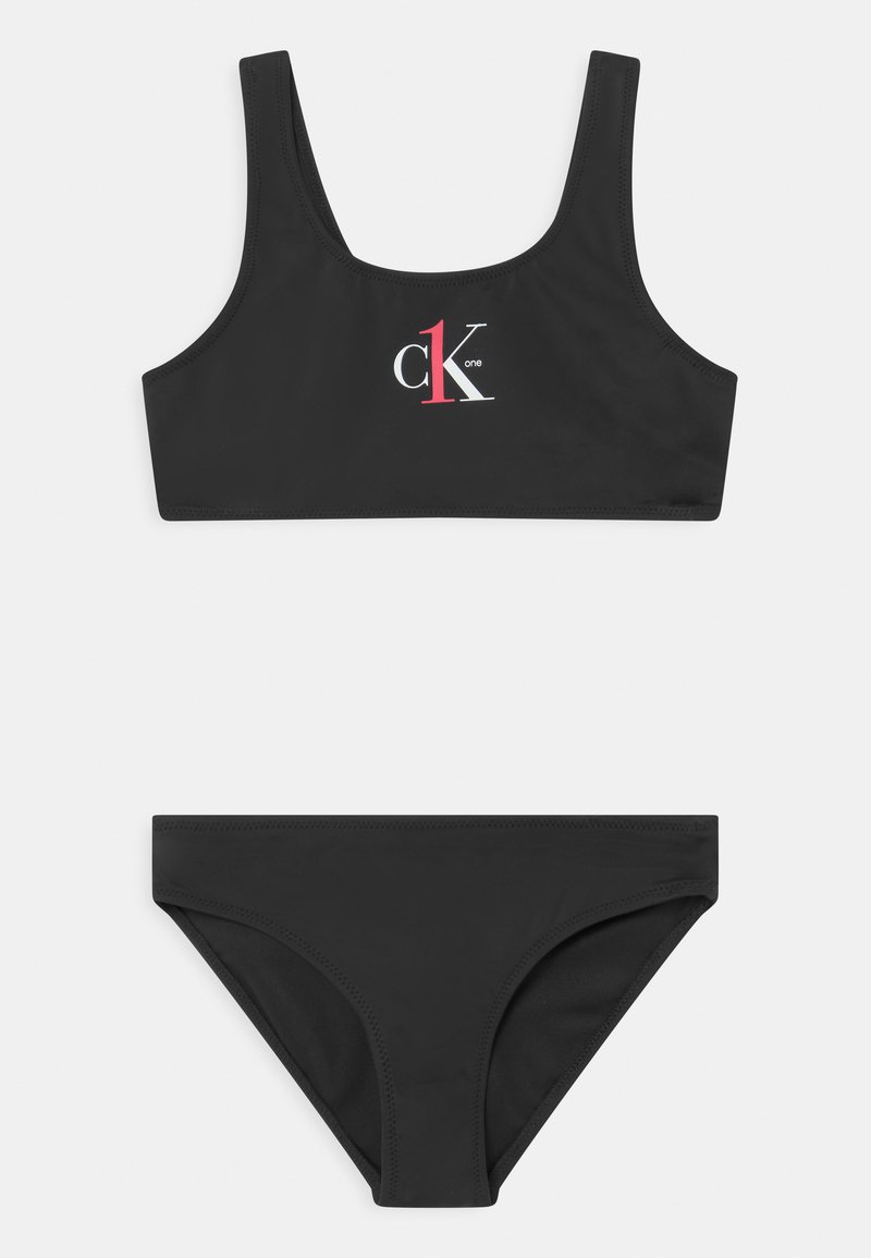 Calvin Klein Swimwear BRALETTE SET - Bikini - black - Zalando.co.uk