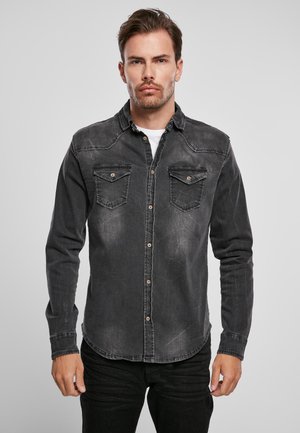 HERREN RILEY DENIMSHIRT - Skjorter - black
