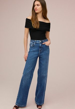 WIDE LEG - Blugi evazați - dark blue
