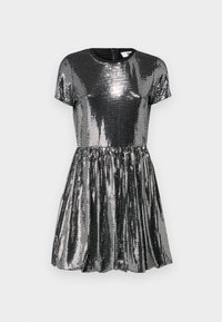 GEO MINI DRESS - Cocktailkjole - black/silver