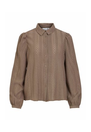 VILA, SHIRT VIZANIA LONG SLEEVED - Chemisier - grey