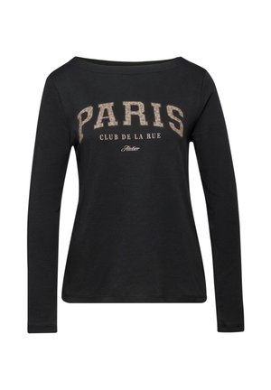 Langærmet T-shirt - schwarz