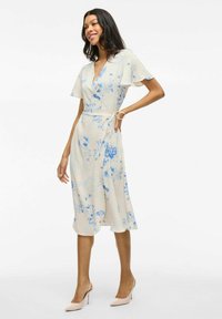 VILA VILOVIE WRAP DRESS - Freizeitkleid - birch