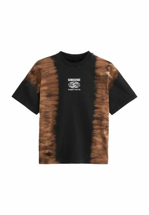 SHORT SLEEVE SUBSCRIBE GRAPHIC REGULAR FIT - Apdrukāts T-krekls - black tie dye