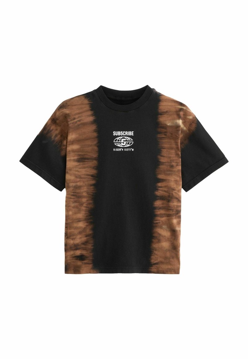 Next SHORT SLEEVE SUBSCRIBE GRAPHIC REGULAR FIT - Apdrukāts T-krekls - black tie dye