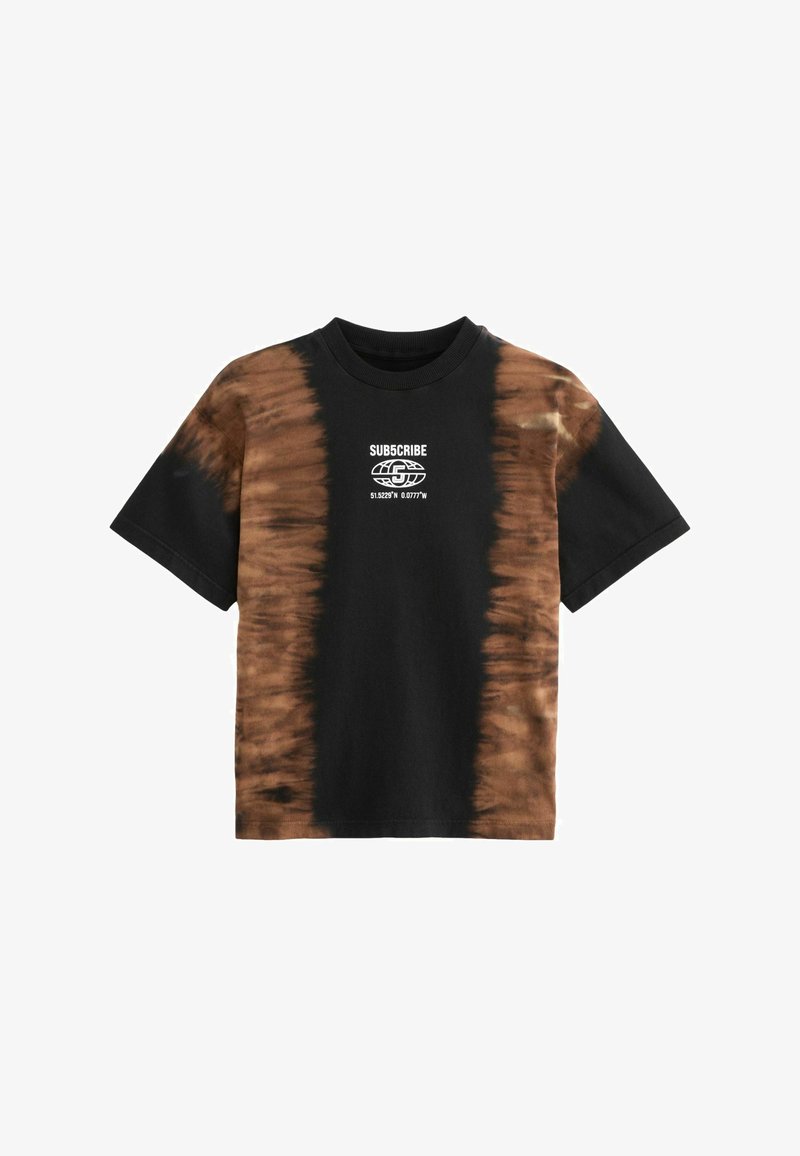 Next SHORT SLEEVE SUBSCRIBE GRAPHIC REGULAR FIT - Apdrukāts T-krekls - black tie dye