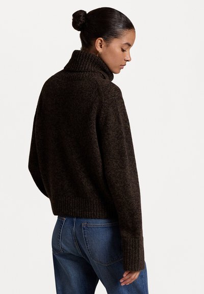Polo Ralph Lauren WOOL CASHMERE ROLL NECK JUMPER - Jumper - dark brown