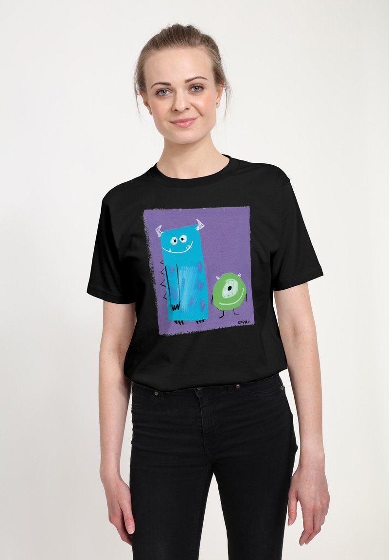 Henry Tiger MONSTER'S INC. NIERVA SULLIVAN - Triko s potiskem - black