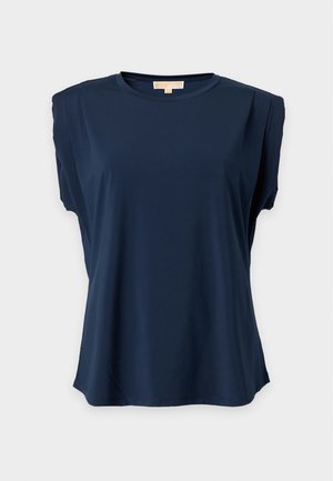 MICHAEL Michael Kors, CREW PLEAT - Camiseta básica - midnight blue