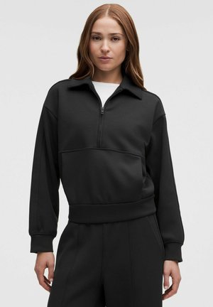 lululemon, SMOOTH SPACER RELAXED COLLARED HALF ZIP WOMEN'S HOODIES & SWEATSHIRTS - Sweater - black