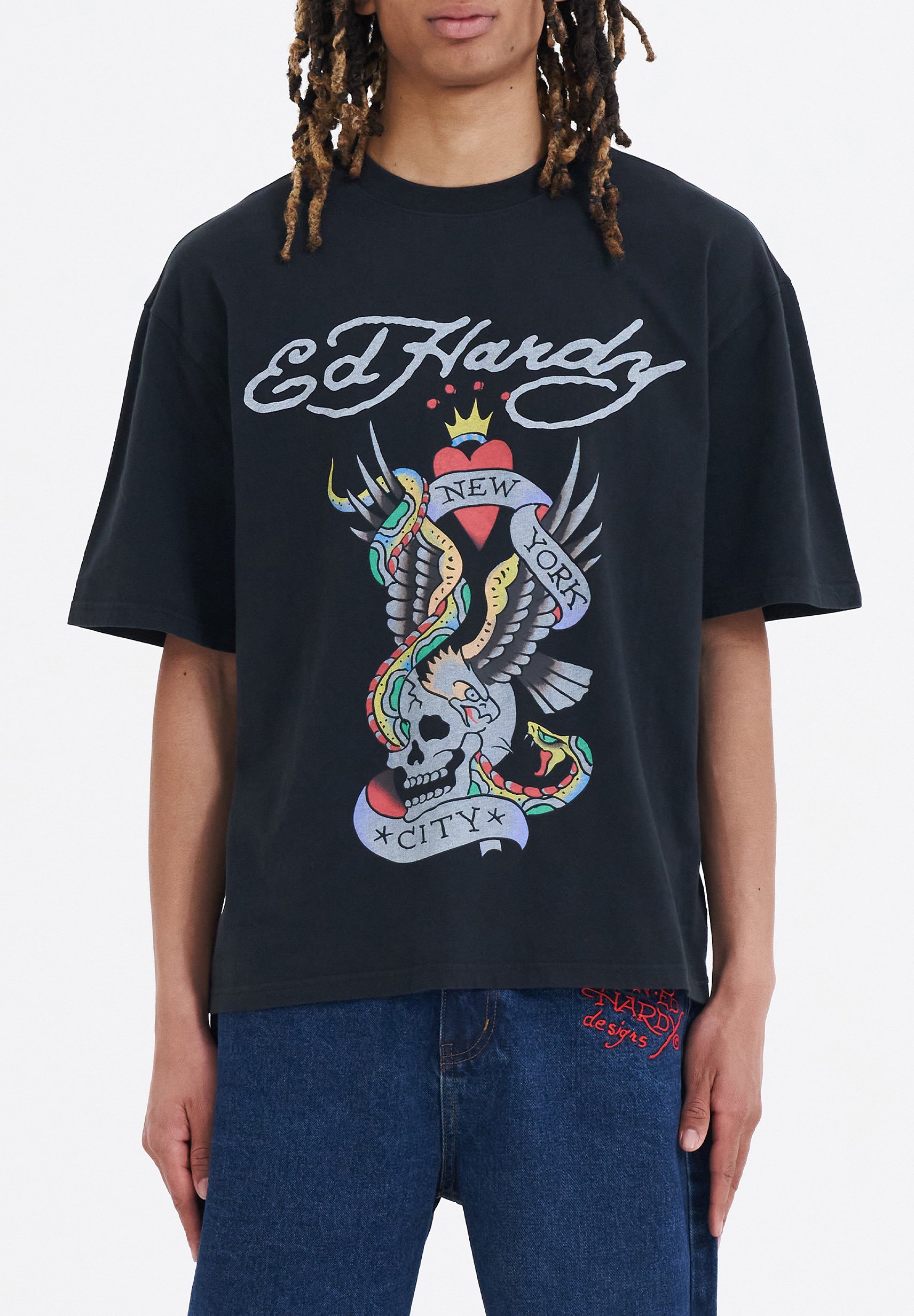Ed Hardy T-shirt print - black/zwart - Zalando.nl