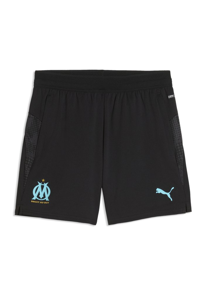 PUMA OLYMPIQUE DE MARSEILLE TRAINING PANTS YOUTH - Club wear - black-team aqua