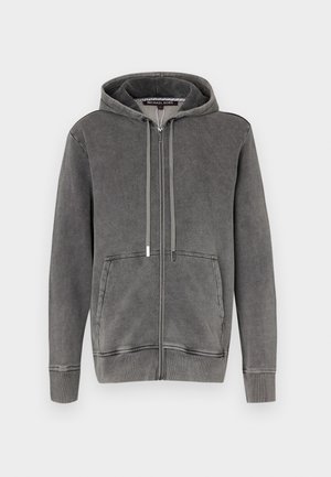 WASH ZIP HOODY UNISEX - Užtrauktuku užsegamas treningas - concrete