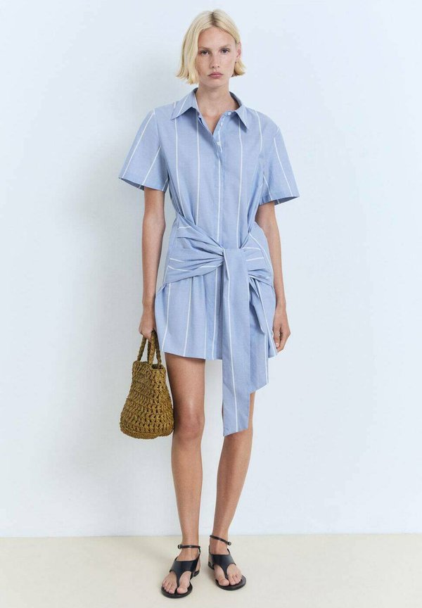 STRIPED WITH KNOT - Shirt dress3