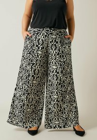 ABSTRACT WIDE LEG  - Broek - black