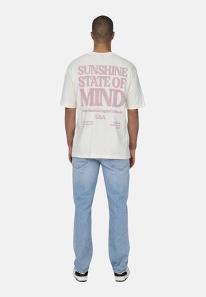 Only & Sons KENNY KURZARM  - T-Shirt print - weiß