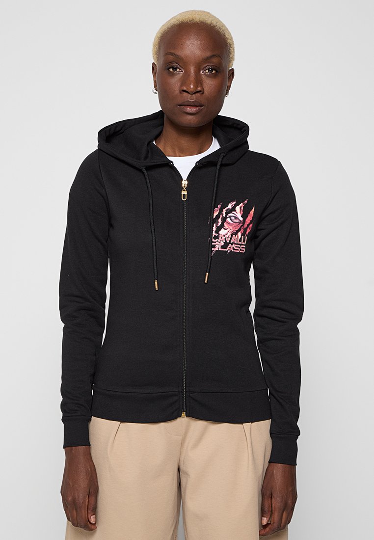 Cavalli Class Sweater met rits zwart