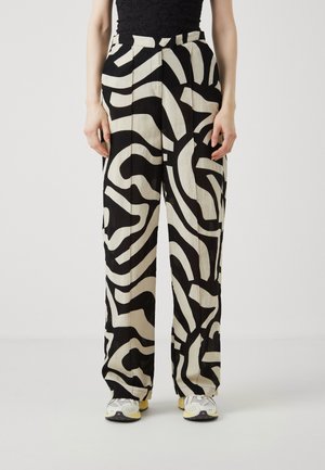 VMAGNETE WIDE  - Trousers - black/sand dollar