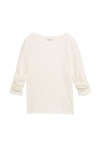 TOM TAILOR DENIM 3/4 ARM MIT STRUKTUR - Sweatshirt - off white