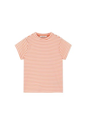 GESTREIFTES - Print T-shirt - hellorange