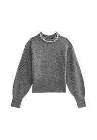 EMBELLISHED NECKLACE  - Maglione - grey