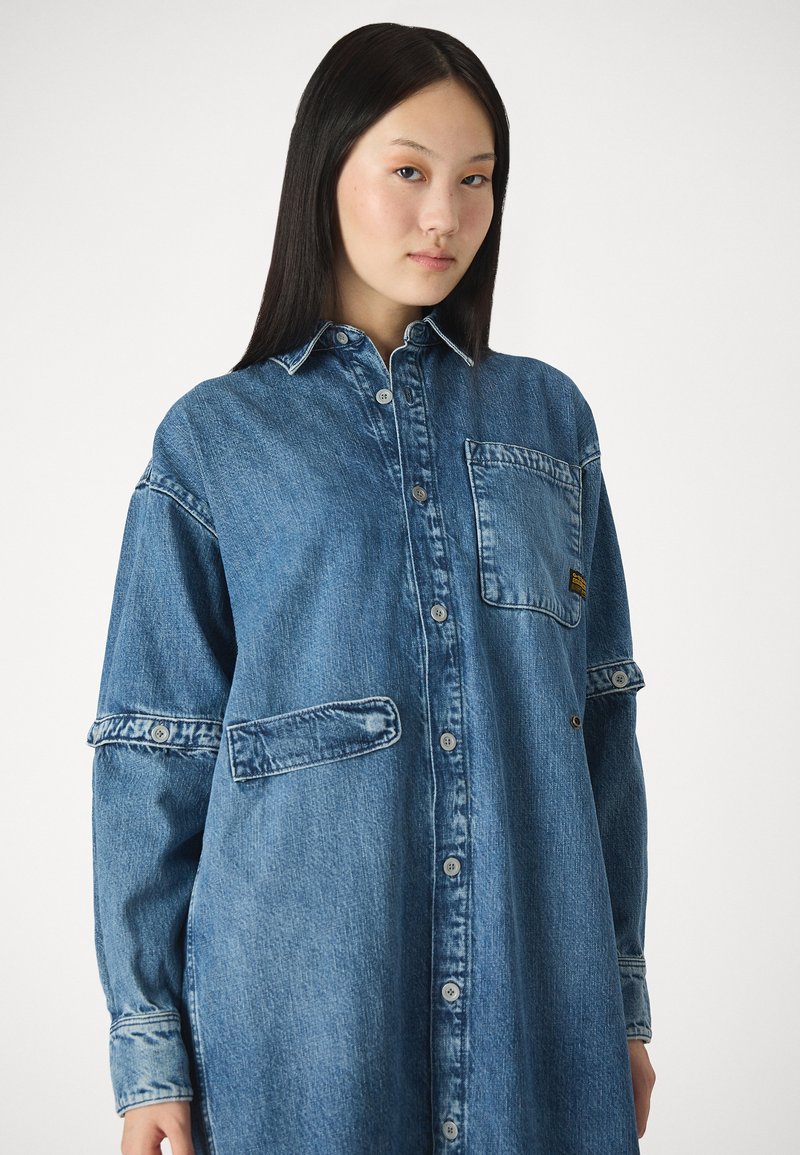 g star denim shirt dress G-Star Raw Belted Denim Shirt Dress In Blue - 6% Off