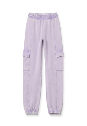 WITH ELASTICATED  - Cargo trousers - lilac