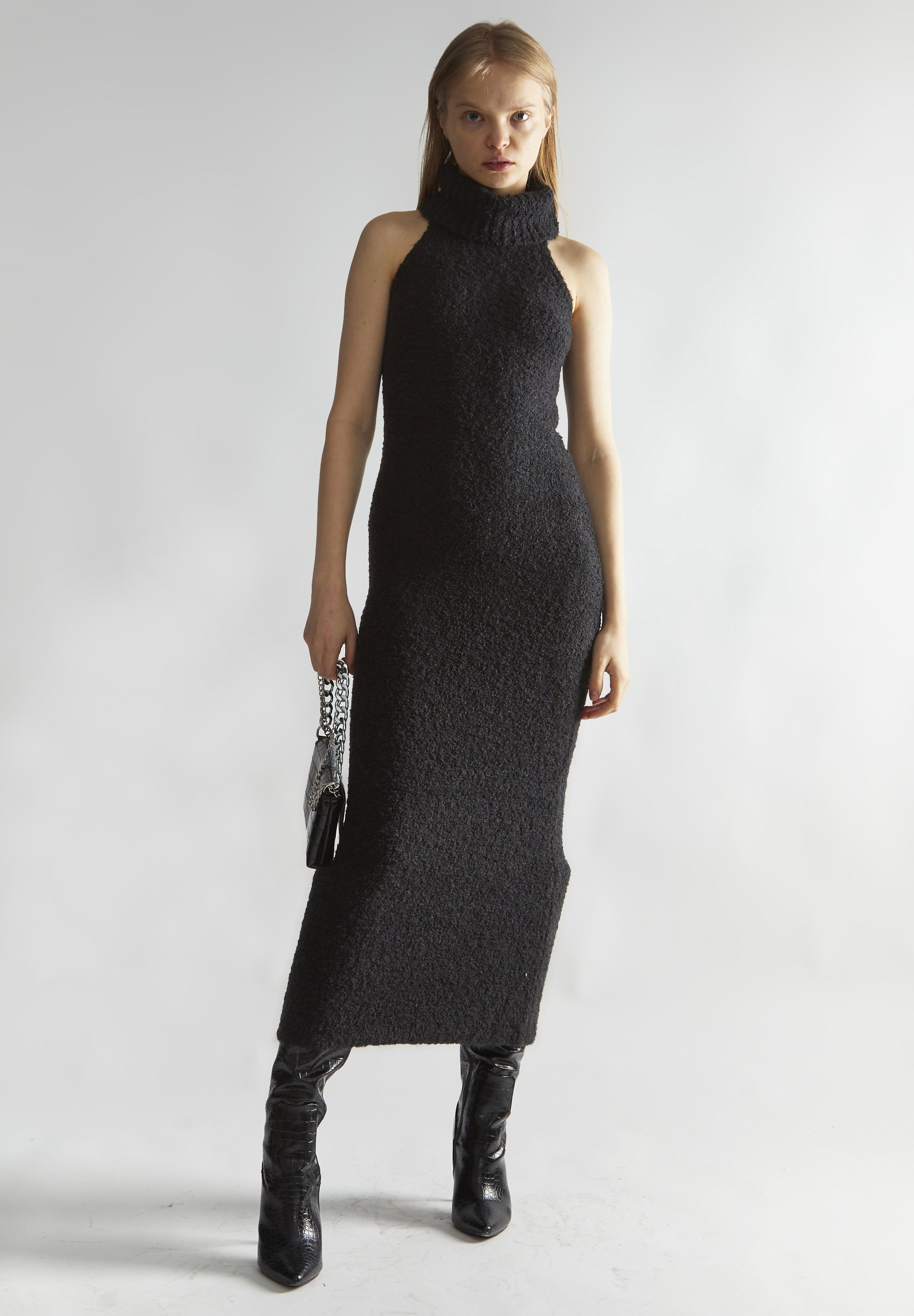 Glamorous ROLL NECK Abito in maglia black/nero