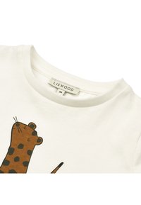 Liewood APIA PLACEMENT SHORTSLEEVE UNISEX - Triko s potiskem - leopard / crisp white