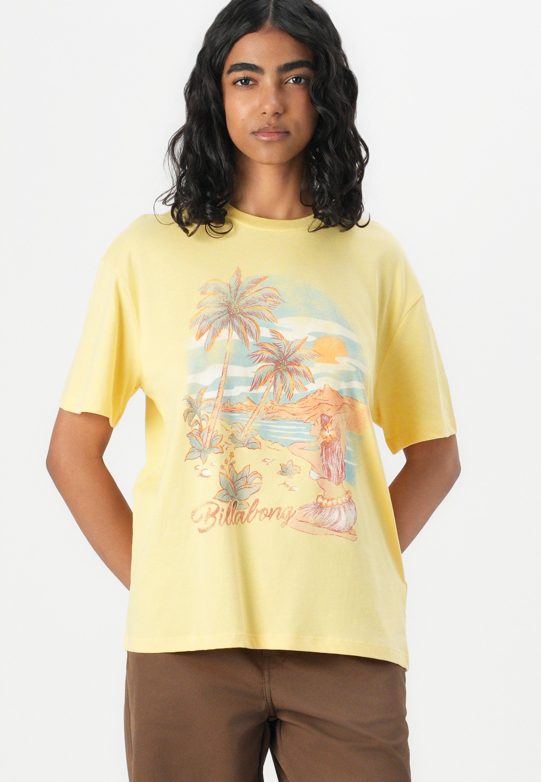 売れ筋商品|||ビラボン Tシャツ レディース トップス TROUBLE IN PARADISE TEE - Print T-shirt - fresh squeezed TROUBLE IN PARADISE Women's Crew Neck Print T-shirt Fresh