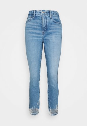 GOOD CURVE CROP - Vaqueros slim fit - blue