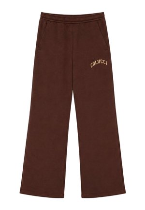 Colucci, LOGO WIDE LEG PANT - Pantalon de survêtement - dark brown