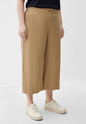 MIT ELASTIKBUND - Trousers - sandfarben