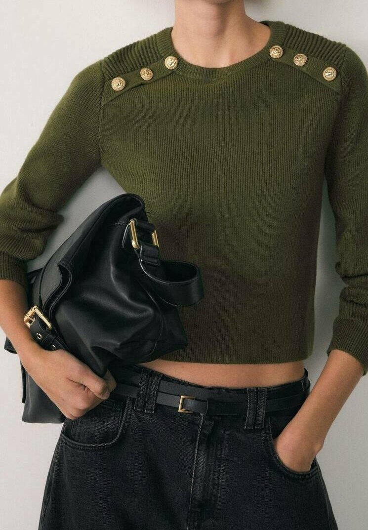 Mango Pullover - khaki