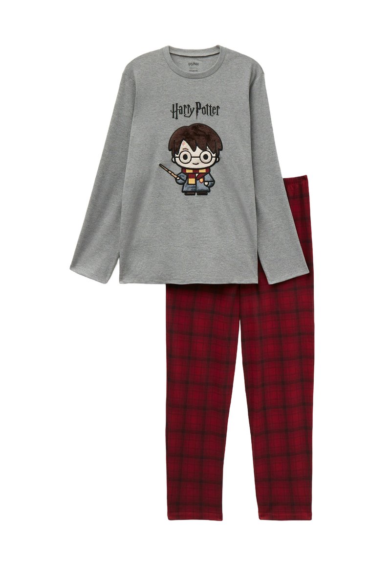 Harry Potter Pijama De Invierno De Algodón 100% Para Niño – Talla 5 Años, Rojo Y Gris, Diseño Original De España