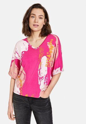 MIT ABSTRAKTEM - Long sleeved top - vibrant magnolia gemustert