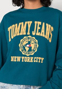 Tommy Jeans Felpa - mottled teal